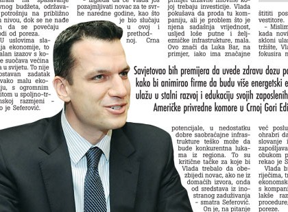 Executive Director Interviewed by Vijesti