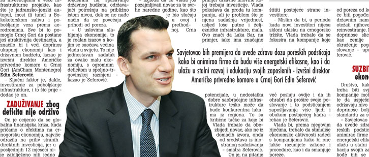 Executive Director Interviewed by Vijesti