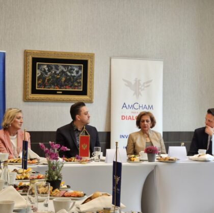 The first AmCham #RuleofDialogue working breakfast with Minister of Finance Novica Vuković 
